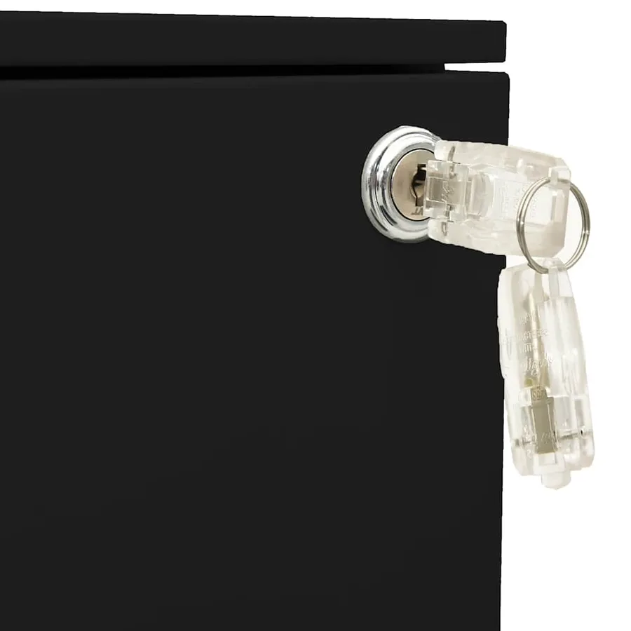 Classeur mobile Noir 39x45x67 cm Acier - 8