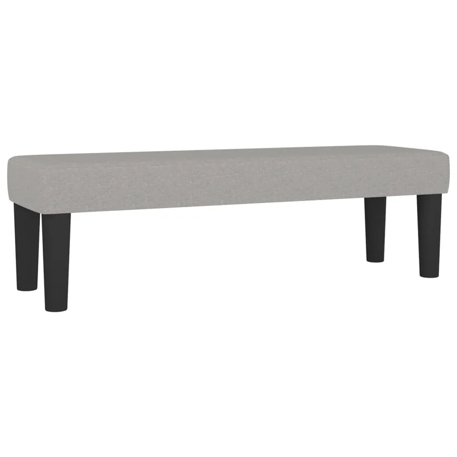 Banc Gris clair 100x30x30 cm Tissu - 2