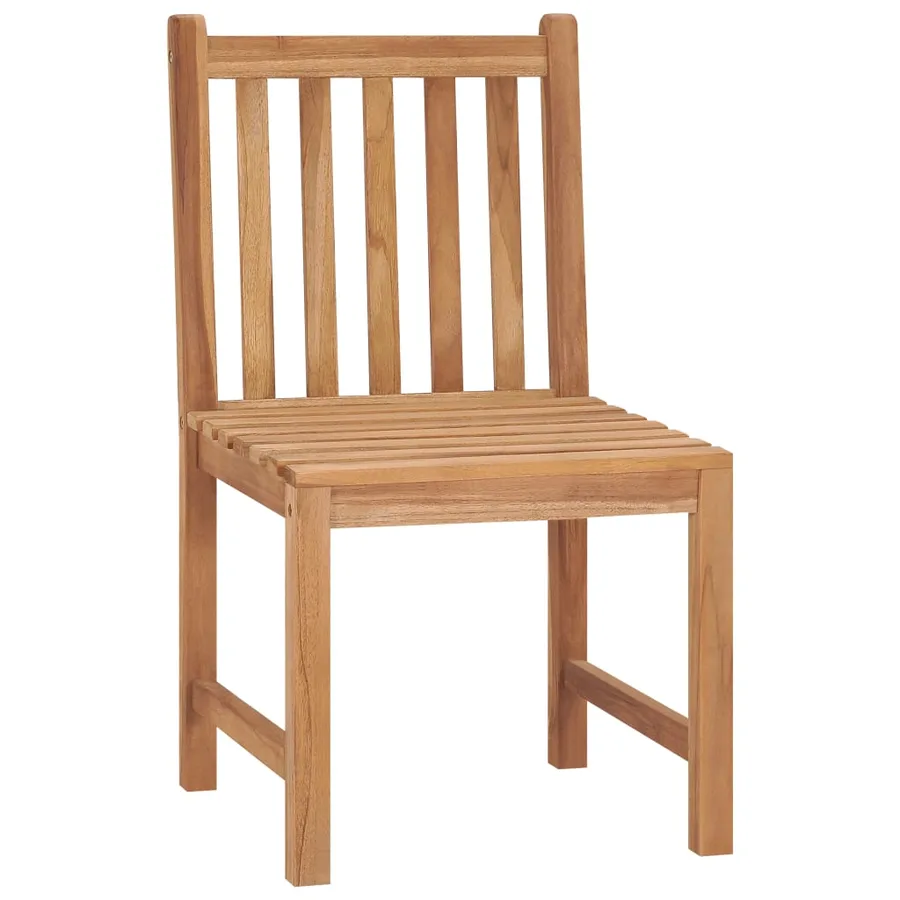 Chaises de jardin lot de 2 Bois de teck solide - 2