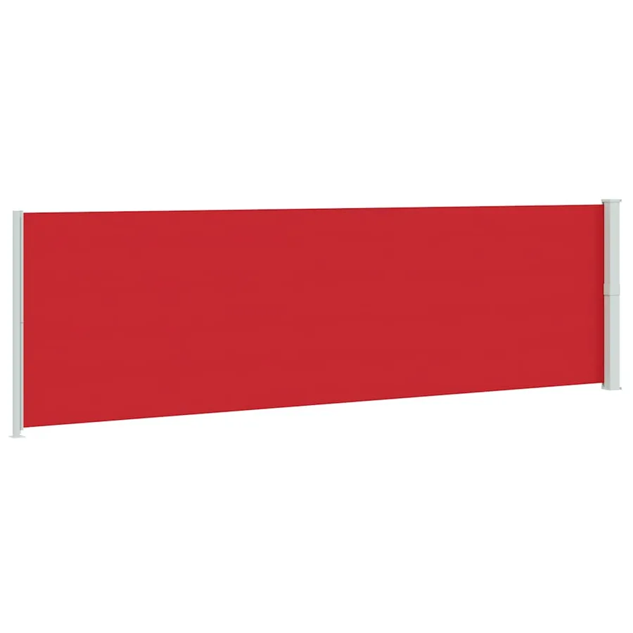 Auvent latéral rétractable de patio 180x600 cm Rouge - 6