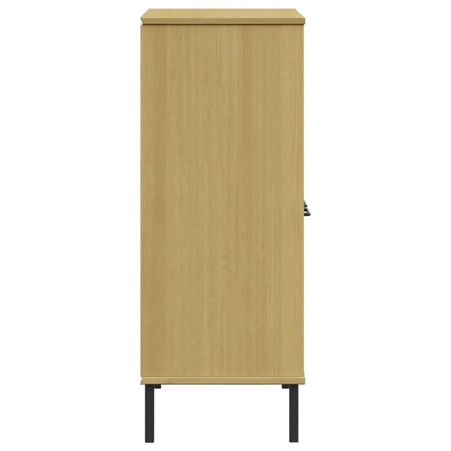 Bibliothèque avec pieds en métal Marron 90x35x90,5 cm Bois OSLO - 6