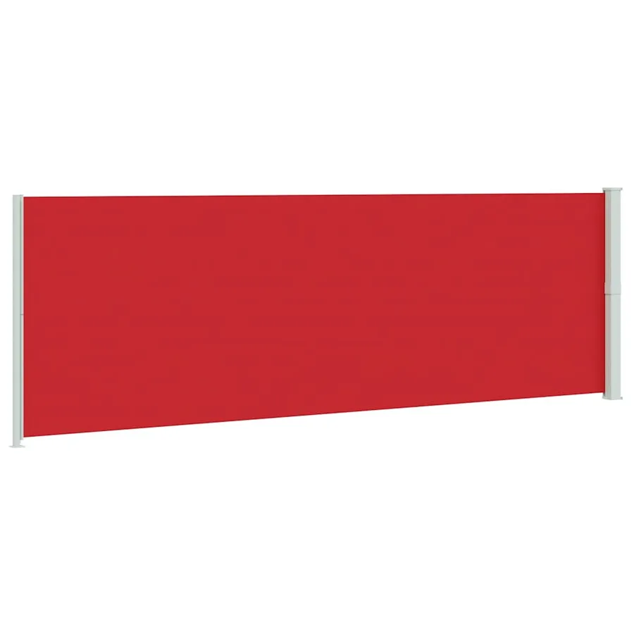Auvent latéral rétractable de patio 200x600 cm Rouge - 6