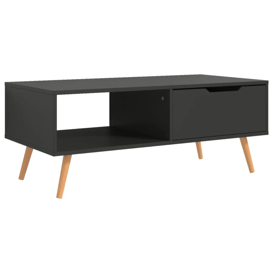 Table basse Gris 100x49,5x43 cm Bois d'ingénierie - 2