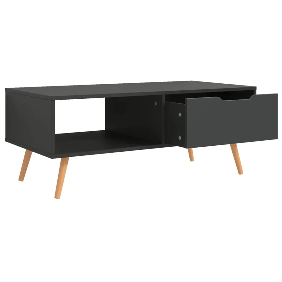 Table basse Gris 100x49,5x43 cm Bois d'ingénierie - 5