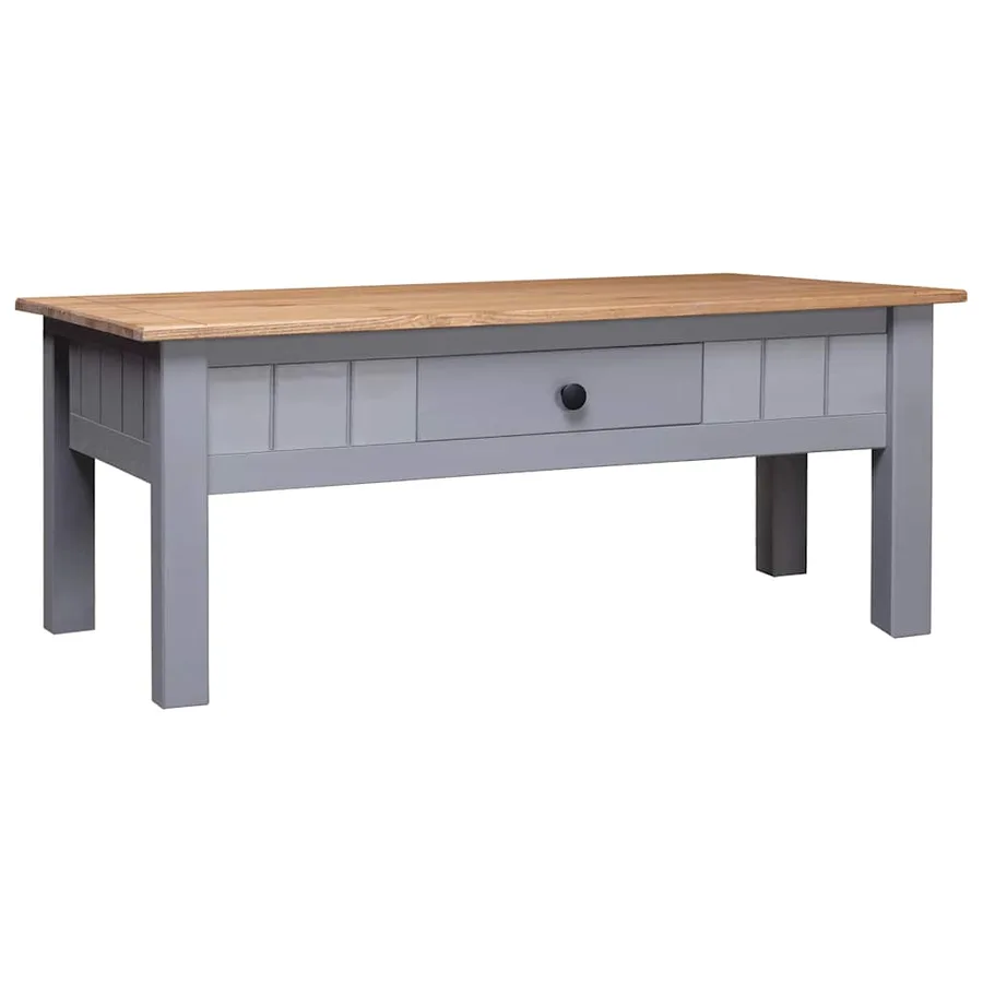 Table basse Gris 100x60x43,5 cm Pin massif Assortiment Panama - 2