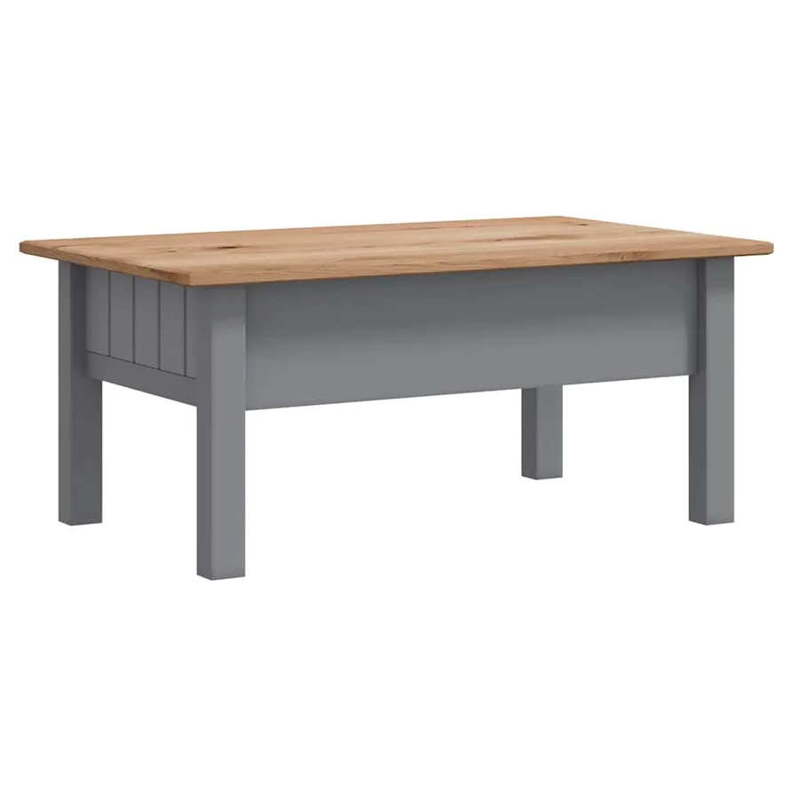 Table basse Gris 100x60x43,5 cm Pin massif Assortiment Panama - 7