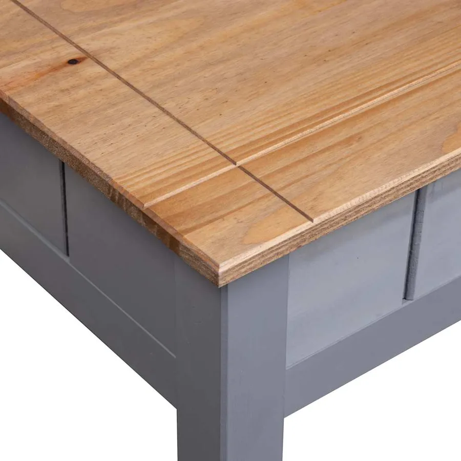 Table basse Gris 100x60x43,5 cm Pin massif Assortiment Panama - 9