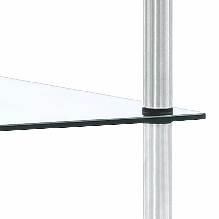 Étagère 4 niveaux Transparent 40x40x100 cm Verre trempé - 3