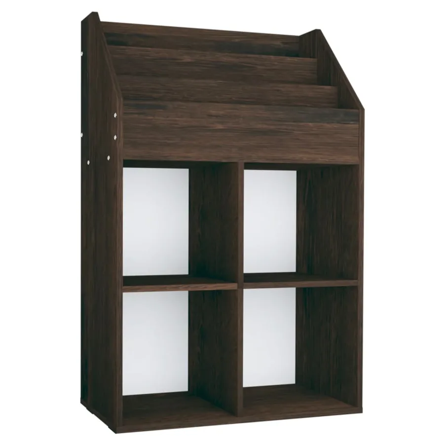 Porte-revue pour enfants Chêne fumé 71x30x114cm Bois ingénierie - 2