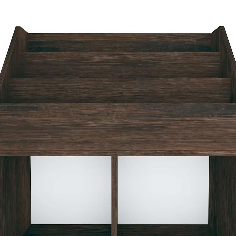 Porte-revue pour enfants Chêne fumé 71x30x114cm Bois ingénierie - 5
