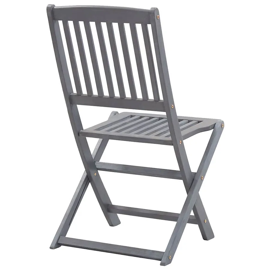 Chaises pliables d'extérieur lot de 2 et coussins Bois d'acacia - 12