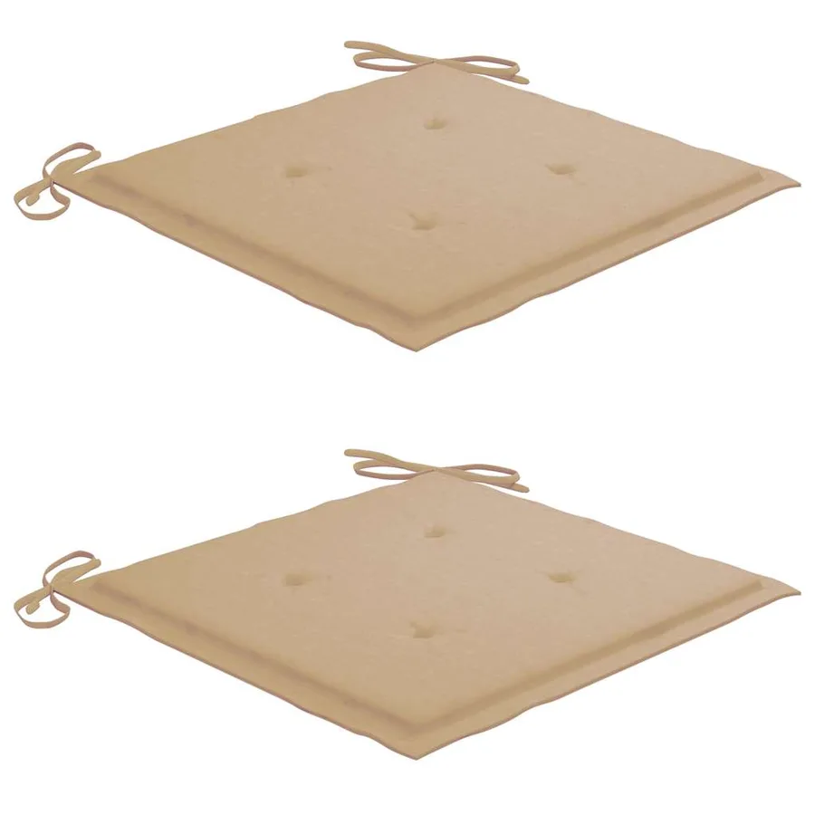 Chaises pliables d'extérieur lot de 2 et coussins Bois d'acacia - 4
