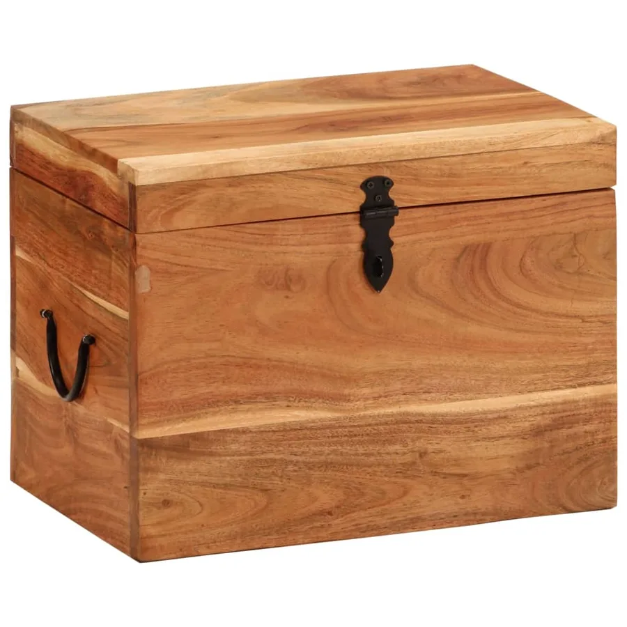 Boîte de rangement 39x28x31 cm Bois massif d'acacia - 10