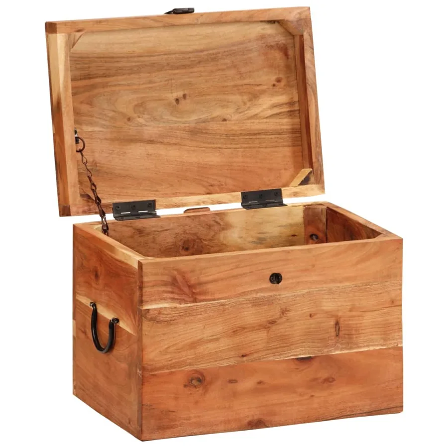 Boîte de rangement 39x28x31 cm Bois massif d'acacia - 3