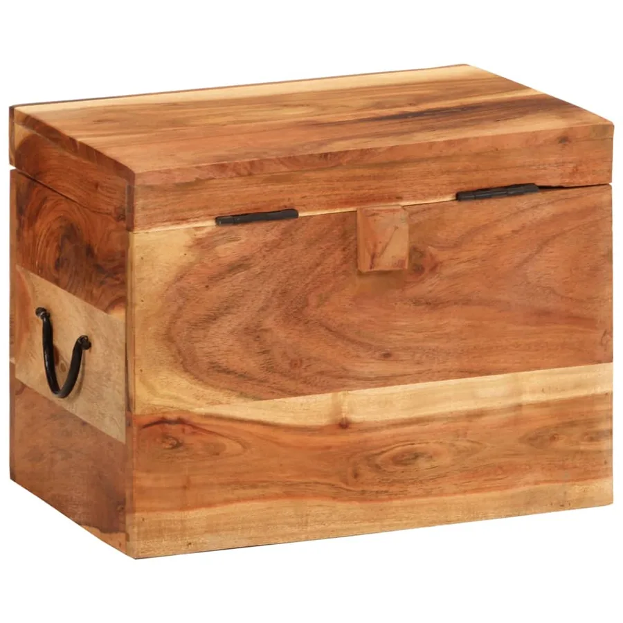 Boîte de rangement 39x28x31 cm Bois massif d'acacia - 4