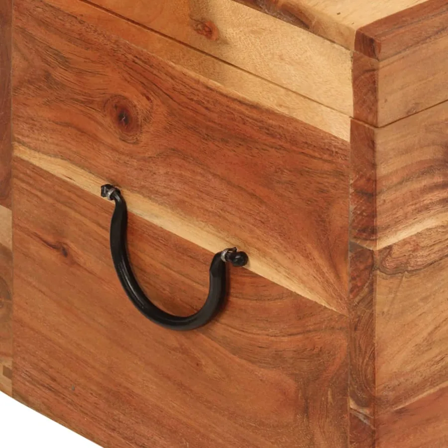 Boîte de rangement 39x28x31 cm Bois massif d'acacia - 6