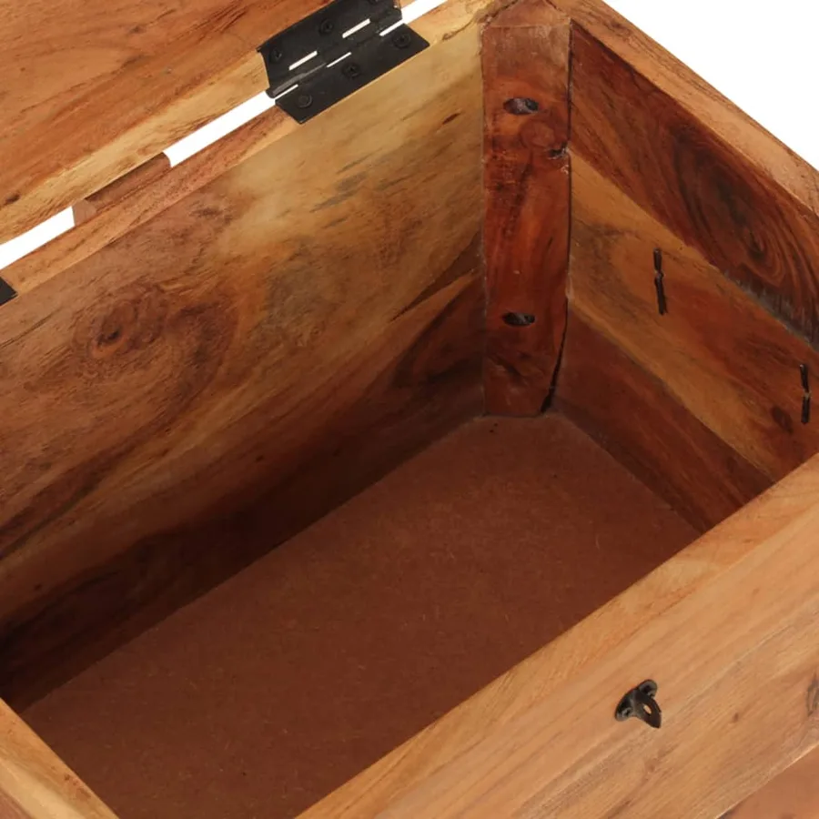 Boîte de rangement 39x28x31 cm Bois massif d'acacia - 8