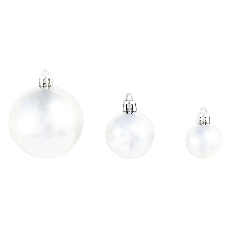 Ensemble de boules de Noël 100 pcs 3/4/6 cm Argenté - 6