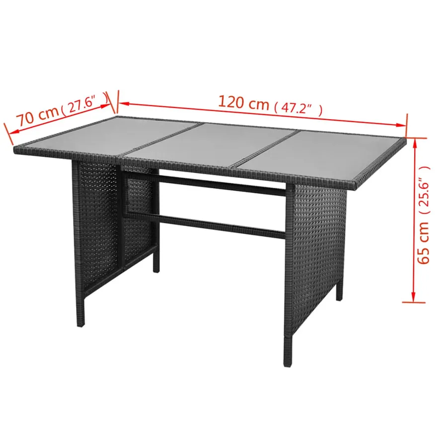 Salon de jardin 4 pcs avec coussins Résine tressée Noir - 11