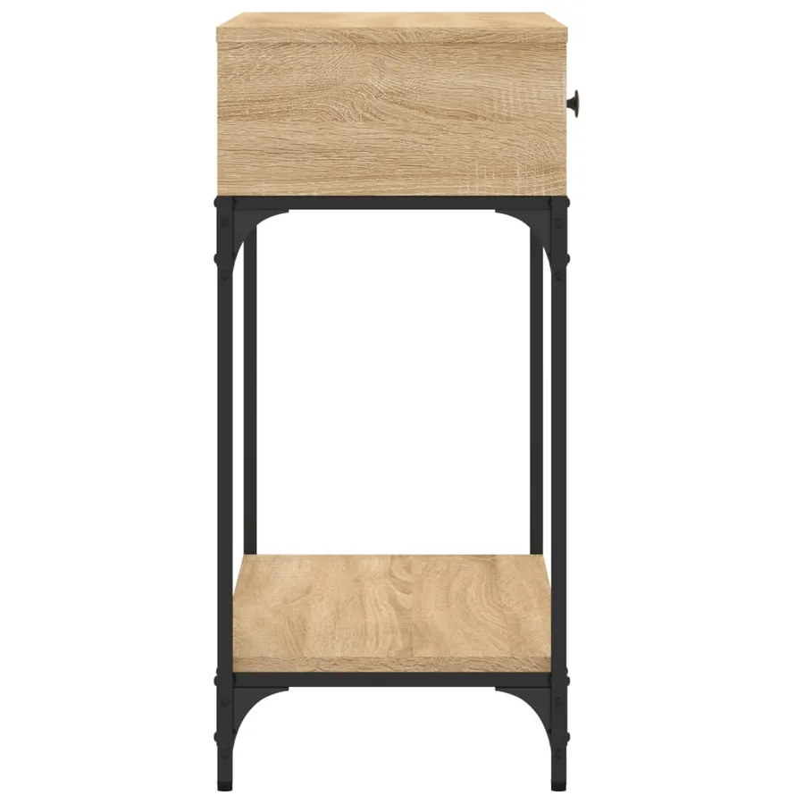Table console chêne sonoma 75x34,5x75 cm bois d'ingénierie - 5