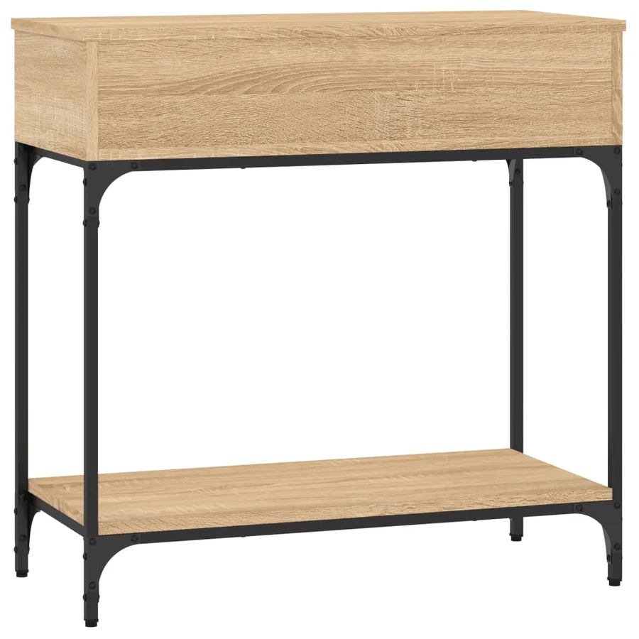 Table console chêne sonoma 75x34,5x75 cm bois d'ingénierie - 7