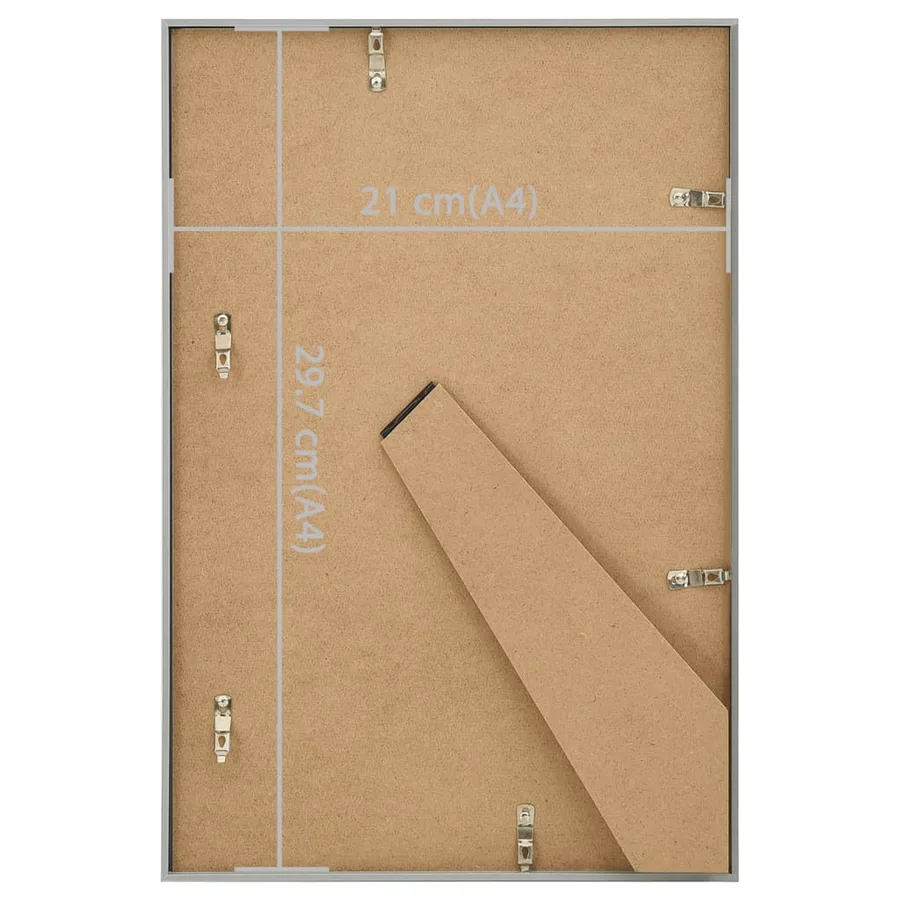 Collage de cadres photo 3 pcs de table Argenté 21x29,7 cm MDF - 8
