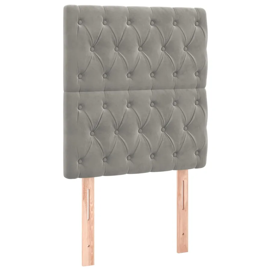 Sommier à lattes de lit et matelas et LED Gris clair 80x200 cm - 7