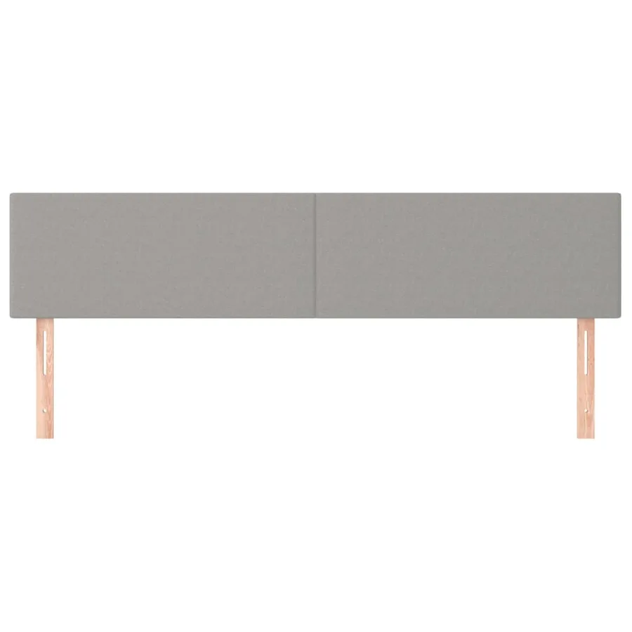 Têtes de lit Gris clair 200x5x78/88 cm Tissu - 3