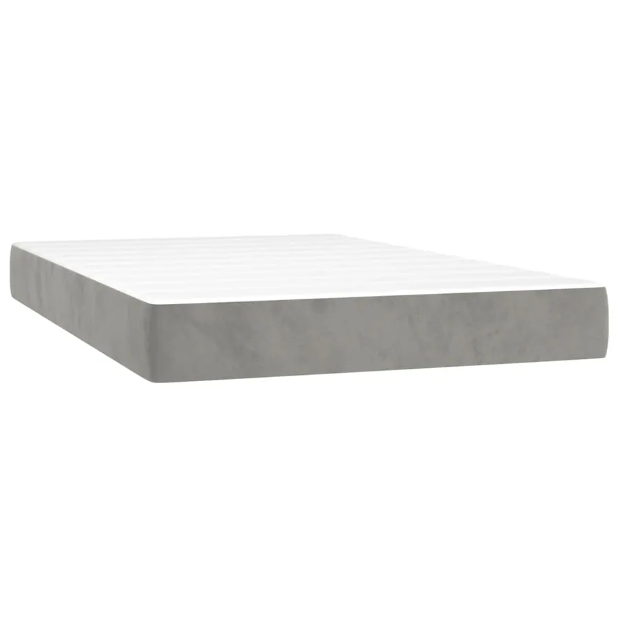 Sommier à lattes de lit et matelas Gris clair 120x200cm Velours - 6