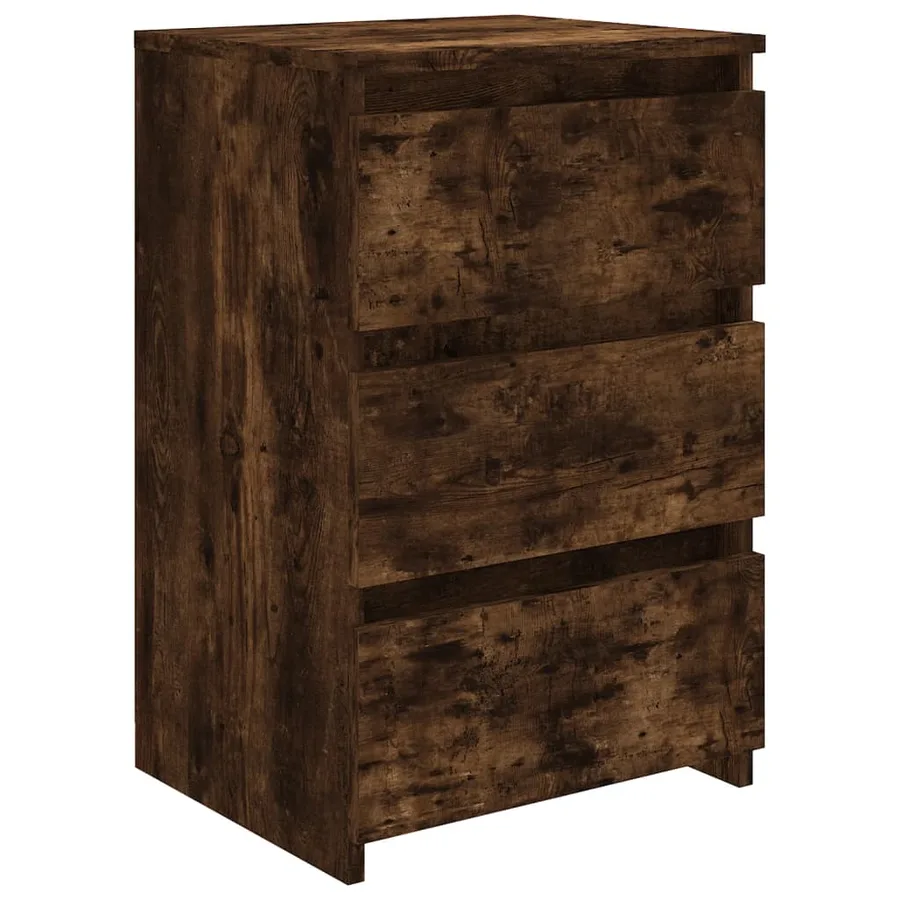 Table de chevet Chêne fumé 40x35x62,5 cm Bois d'ingénierie - 2