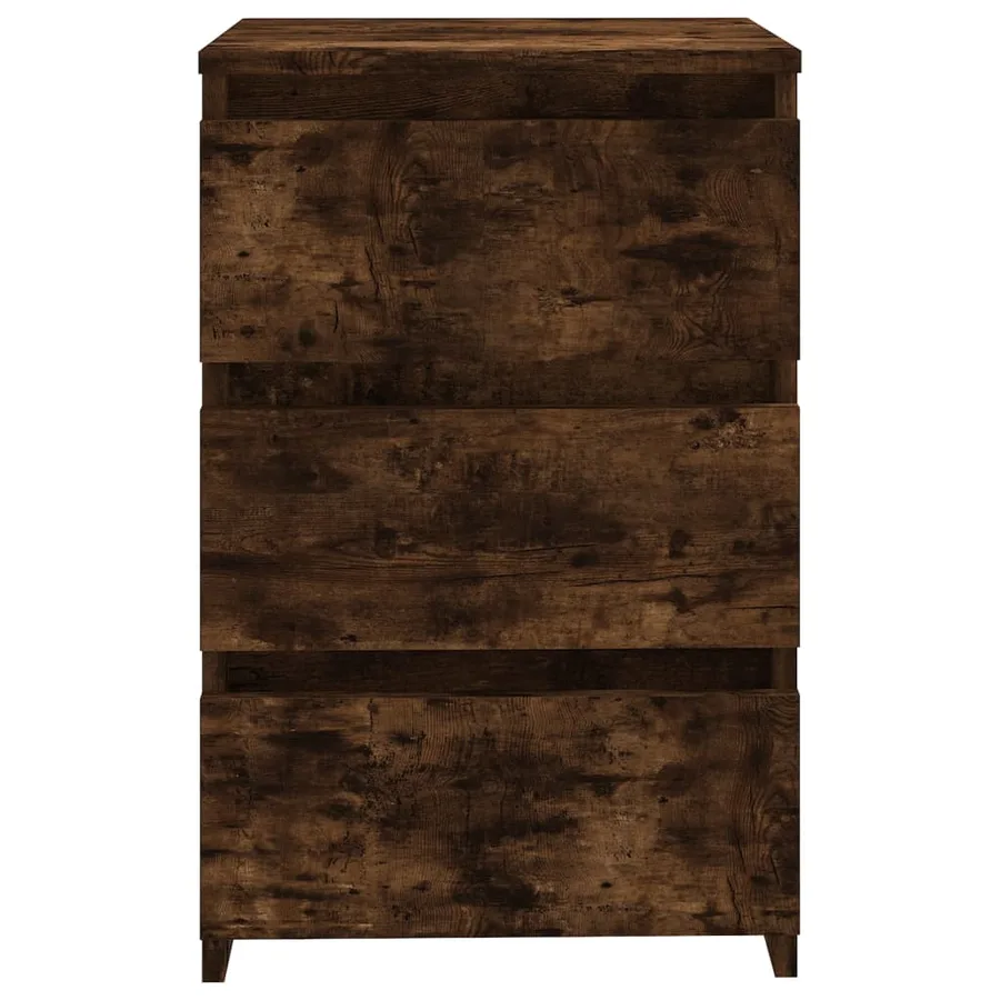 Table de chevet Chêne fumé 40x35x62,5 cm Bois d'ingénierie - 3