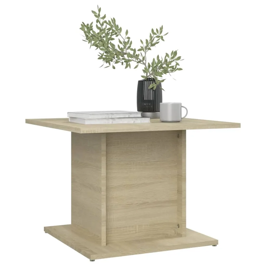 Table basse chêne sonoma 55,5x55,5x40 cm bois d'ingénierie - 6