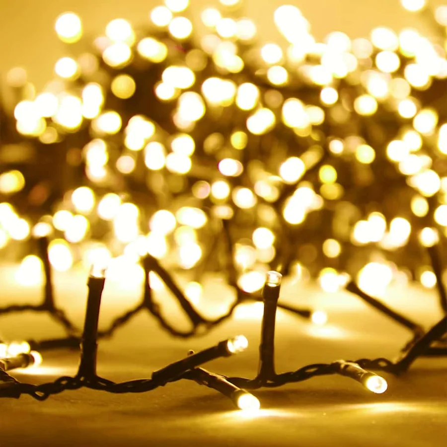 Guirlande à LED compacte avec 2000 LED Blanc chaud 45 m PVC - 4