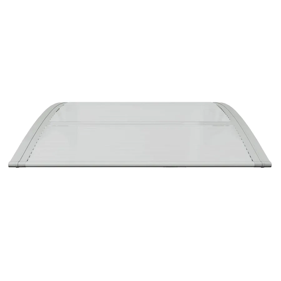 Auvent de porte gris et transparent 80 x 75 cm en polycarbonate - 4