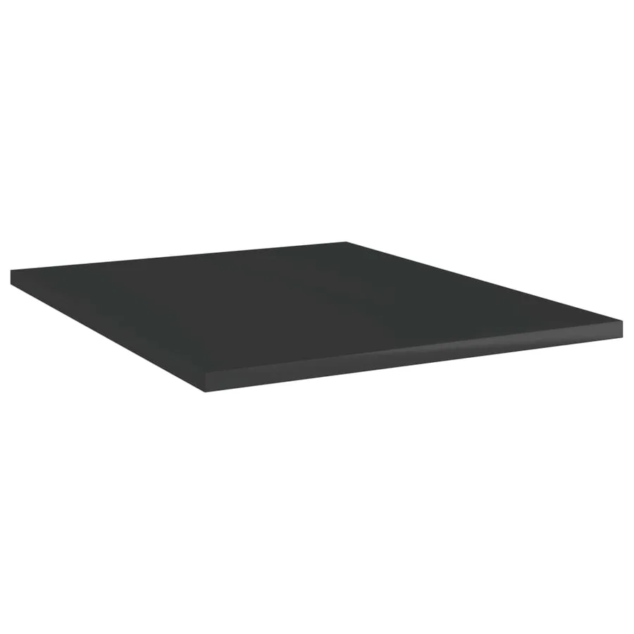 Panneaux de bibliothèque 8 pcs noir brillant bois d’ingénierie - 2