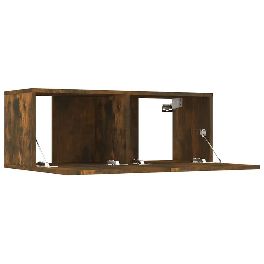 Meubles TV 2 pcs chêne fumé 80x30x30 cm bois d'ingénierie - 5