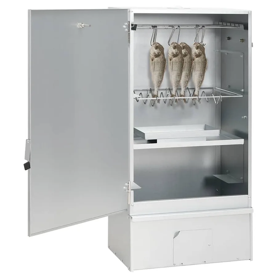 Fumoir à four à barbecue avec copeaux de bois 44,5x29x83 cm - 3