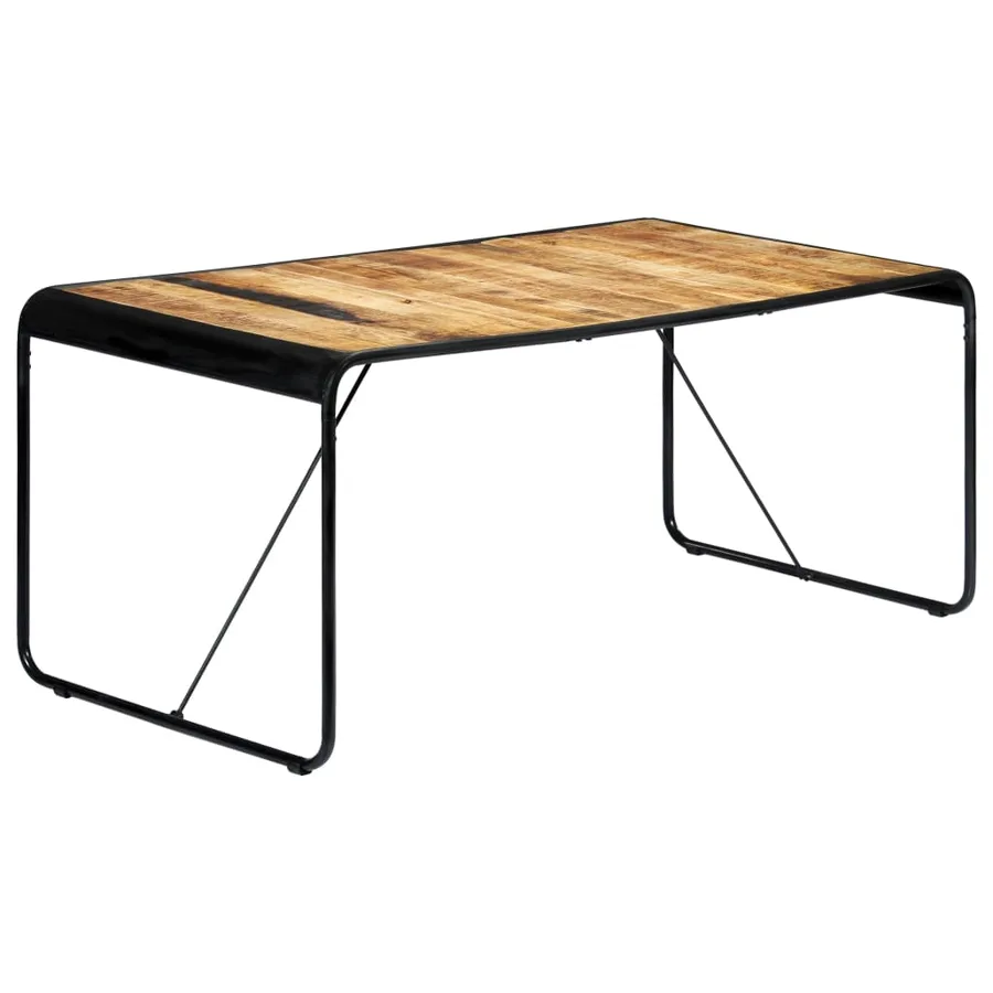 Table de salle à manger 180x90x76 cm Bois de manguier brut - 10