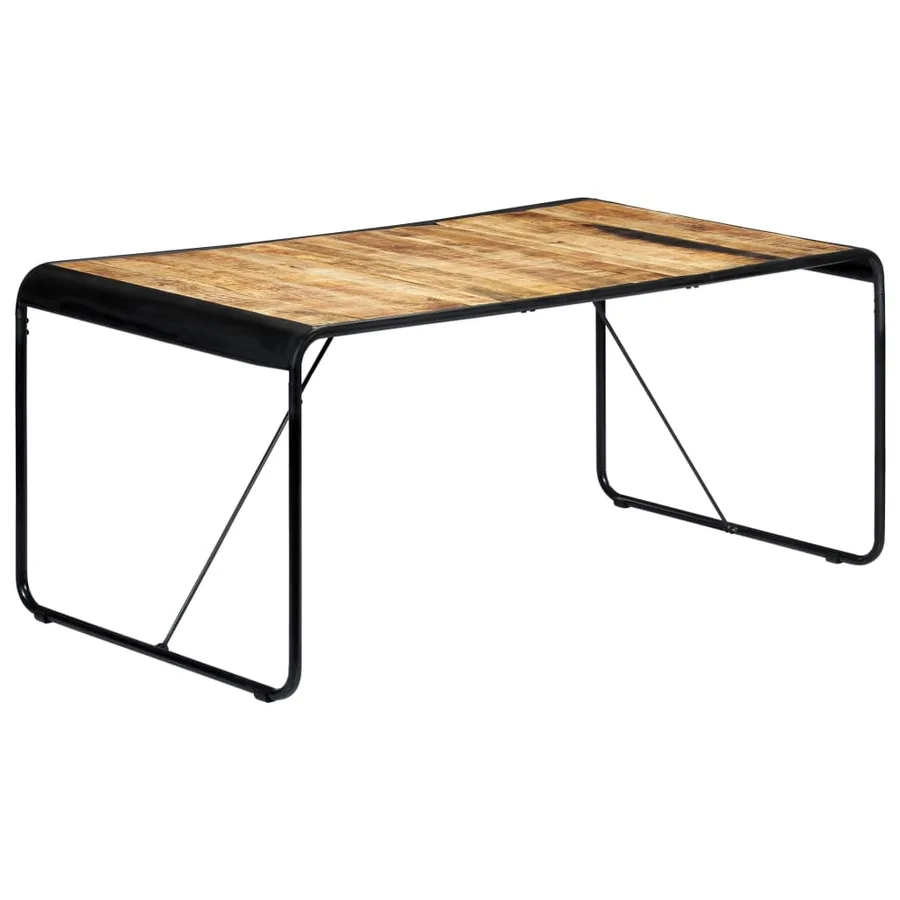 Table de salle à manger 180x90x76 cm Bois de manguier brut - 11