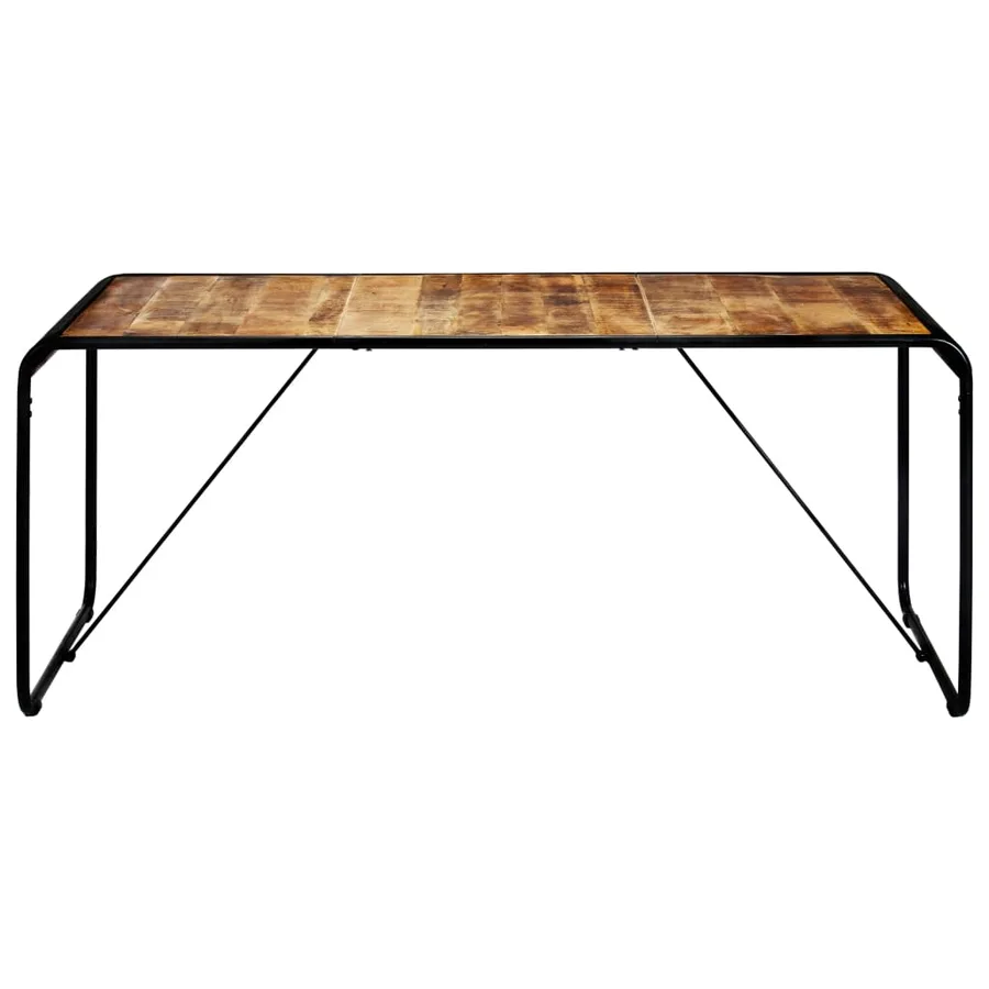 Table de salle à manger 180x90x76 cm Bois de manguier brut - 2