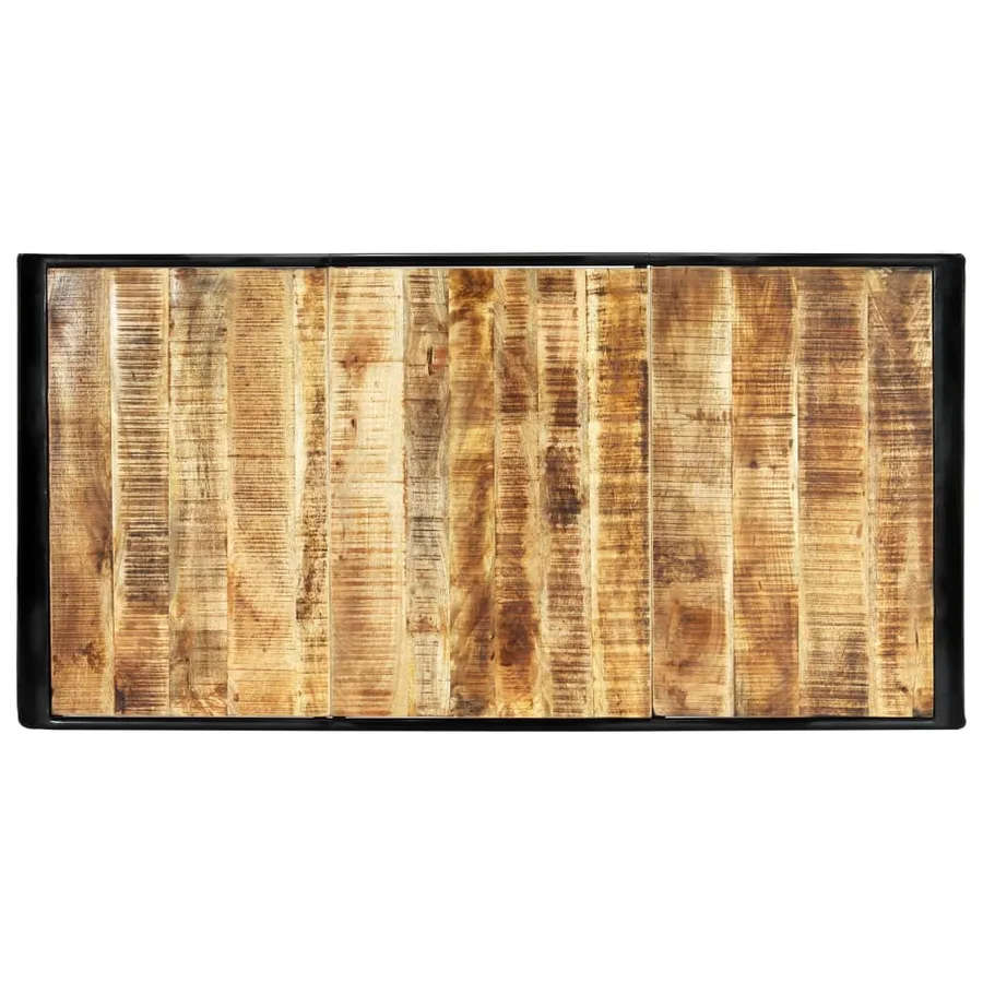 Table de salle à manger 180x90x76 cm Bois de manguier brut - 4