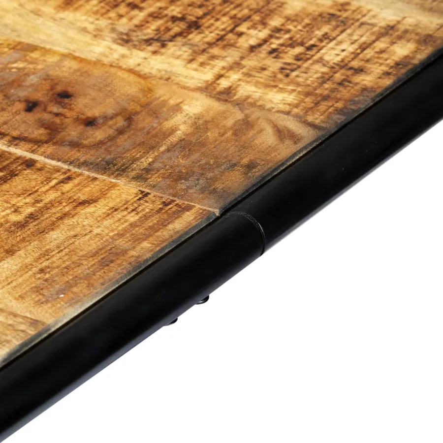 Table de salle à manger 180x90x76 cm Bois de manguier brut - 6