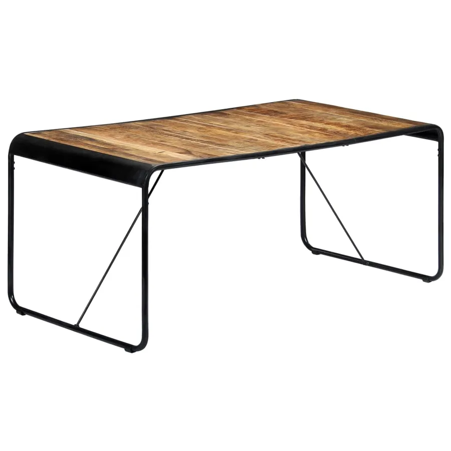 Table de salle à manger 180x90x76 cm Bois de manguier brut - 9