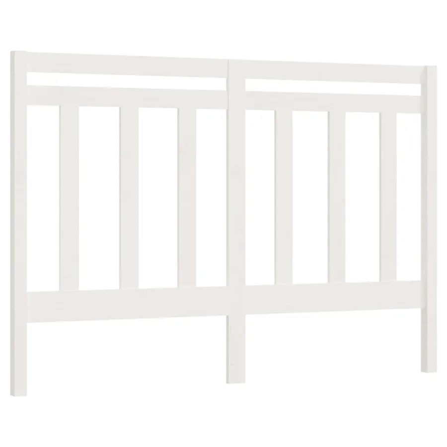 Tête de lit Blanc 156x4x100 cm Bois massif de pin - 2