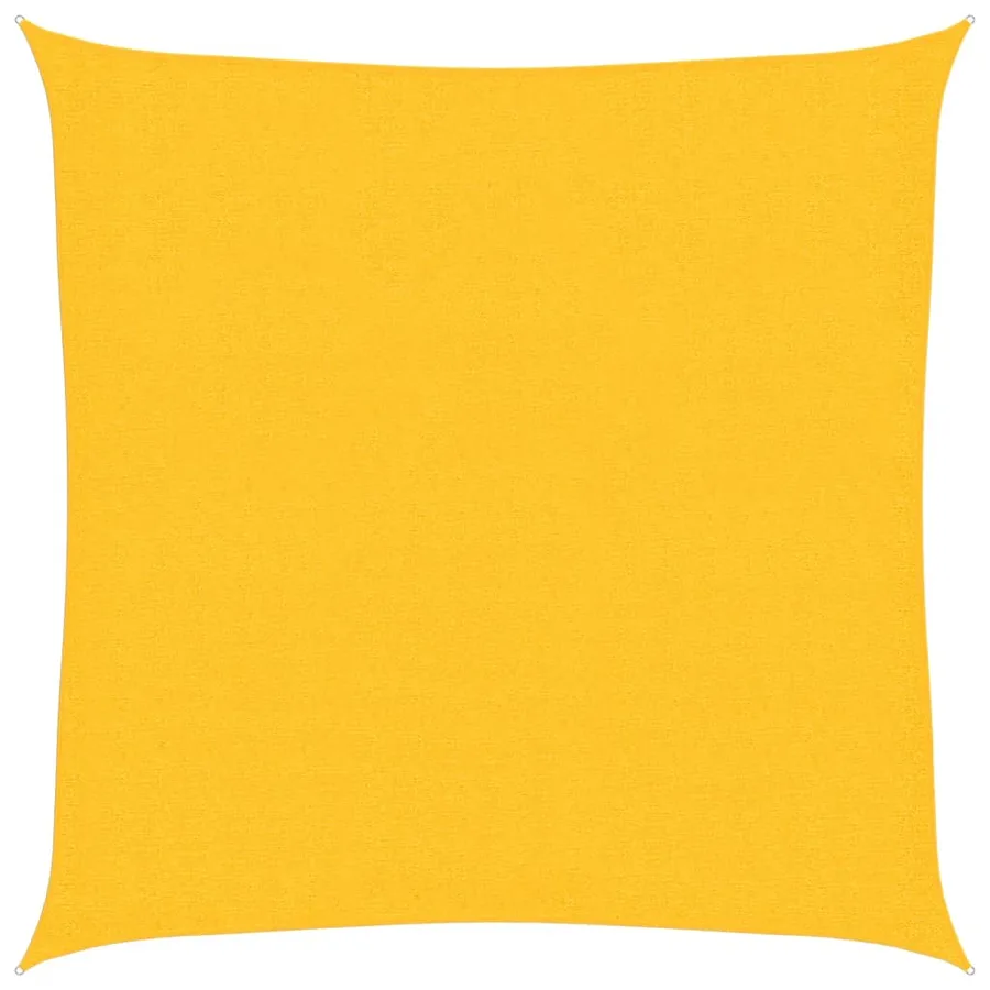 Voile d'ombrage 160 g/m² Jaune 3,6x3,6 m PEHD - 2
