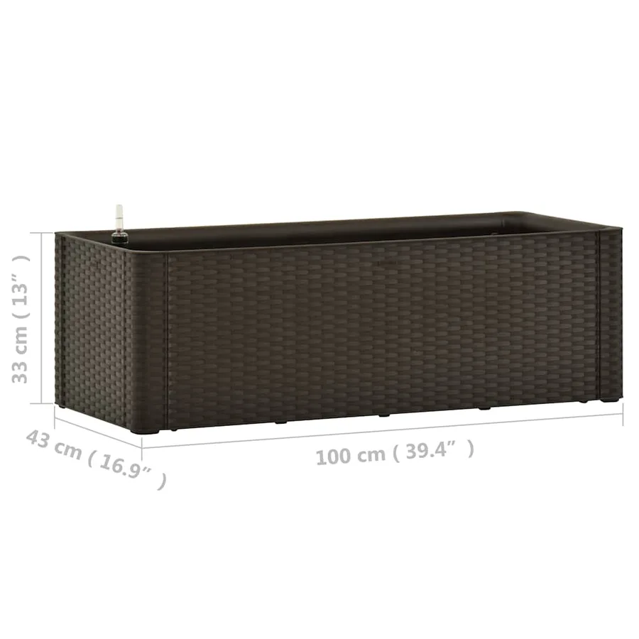 Lit surélevé de jardin avec système d'arrosage Moka 100x43x33cm - 7
