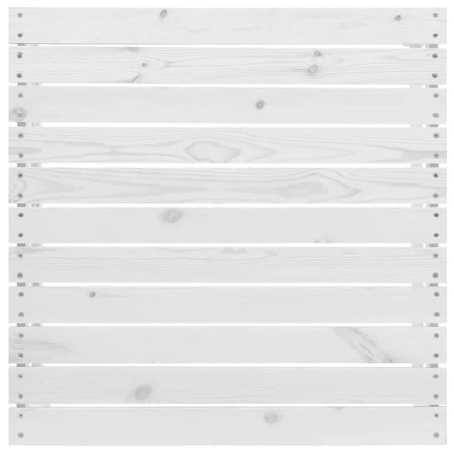 Salon de jardin 3 pcs Blanc Bois de pin massif - 13