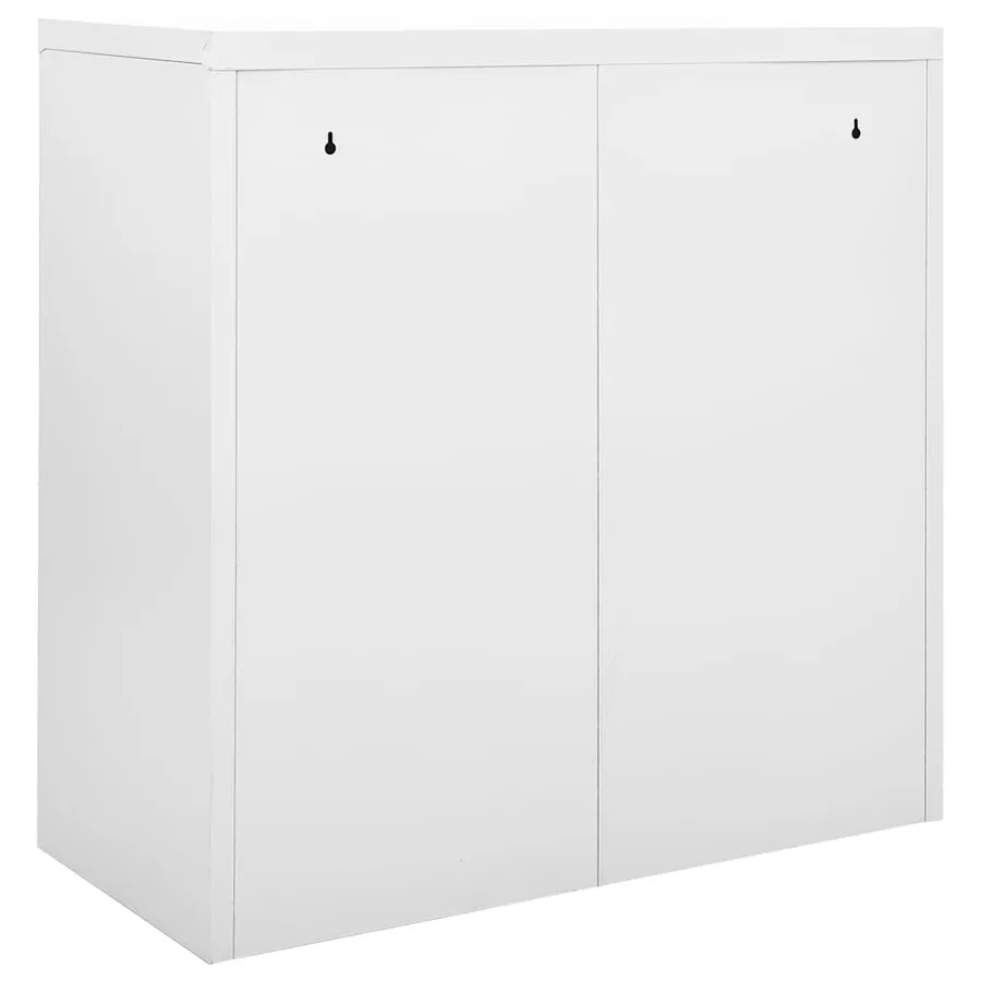Armoire à portes coulissantes Gris 90x40x90 cm Acier - 4