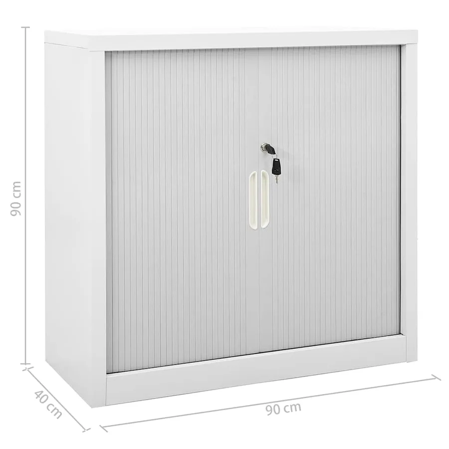 Armoire à portes coulissantes Gris 90x40x90 cm Acier - 9