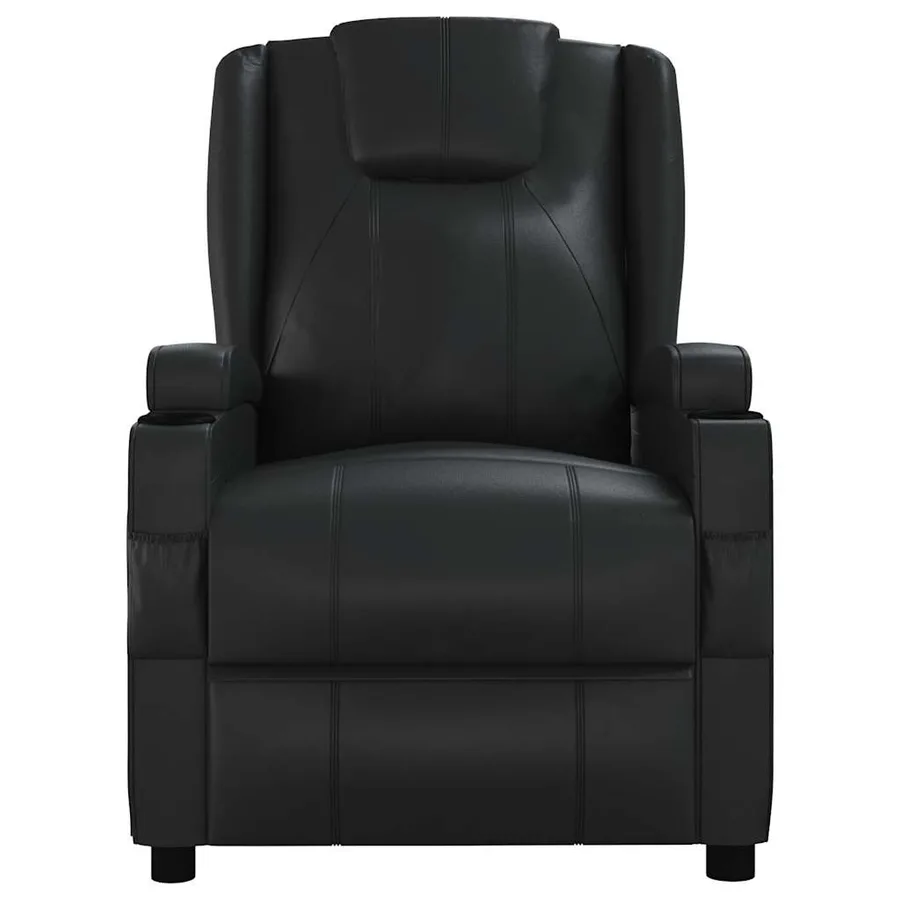 Fauteuil de massage Noir Similicuir - 3